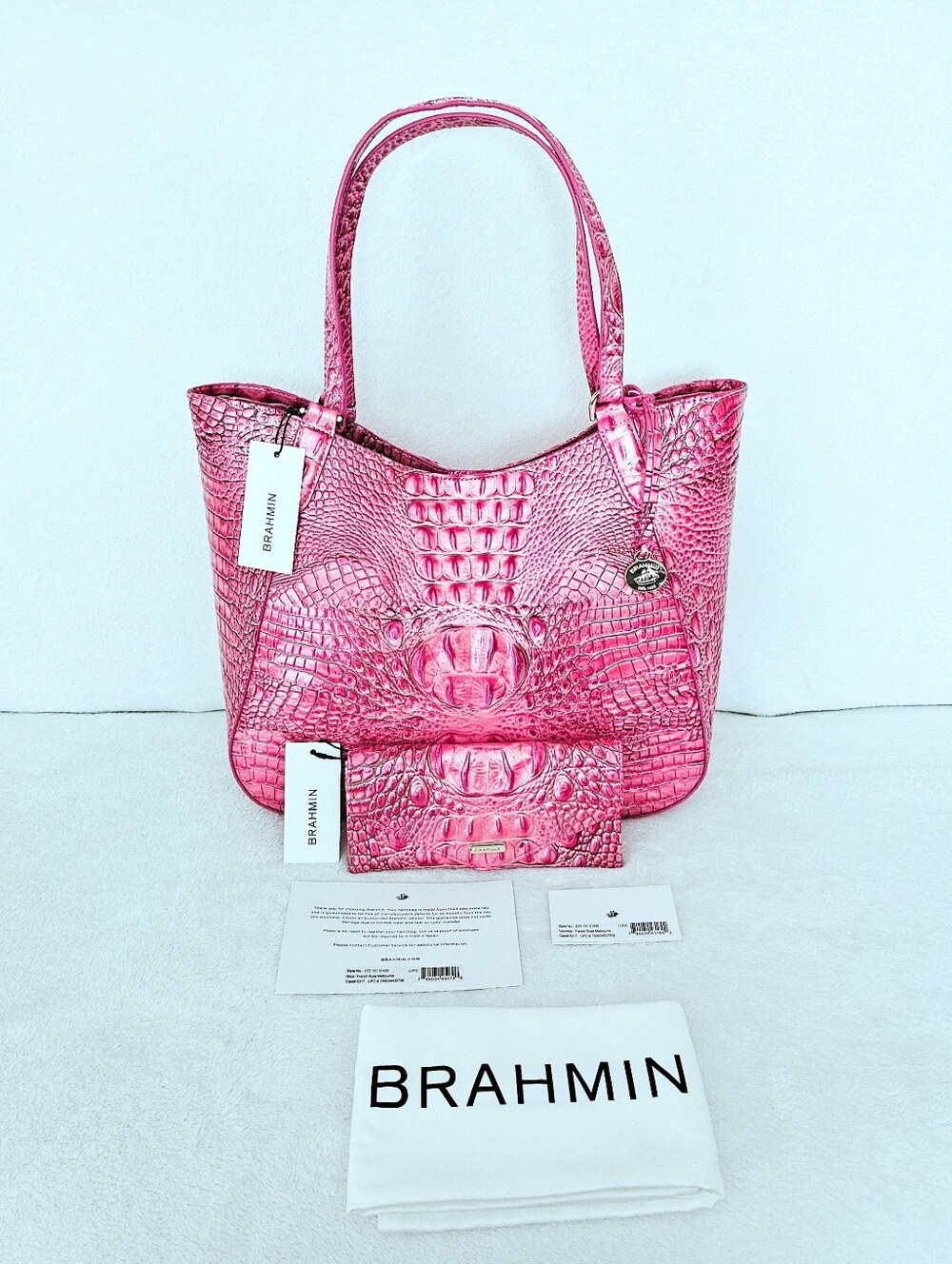 NWT Brahmin FRENCH ROSE Aliza w/Veronica Wallet